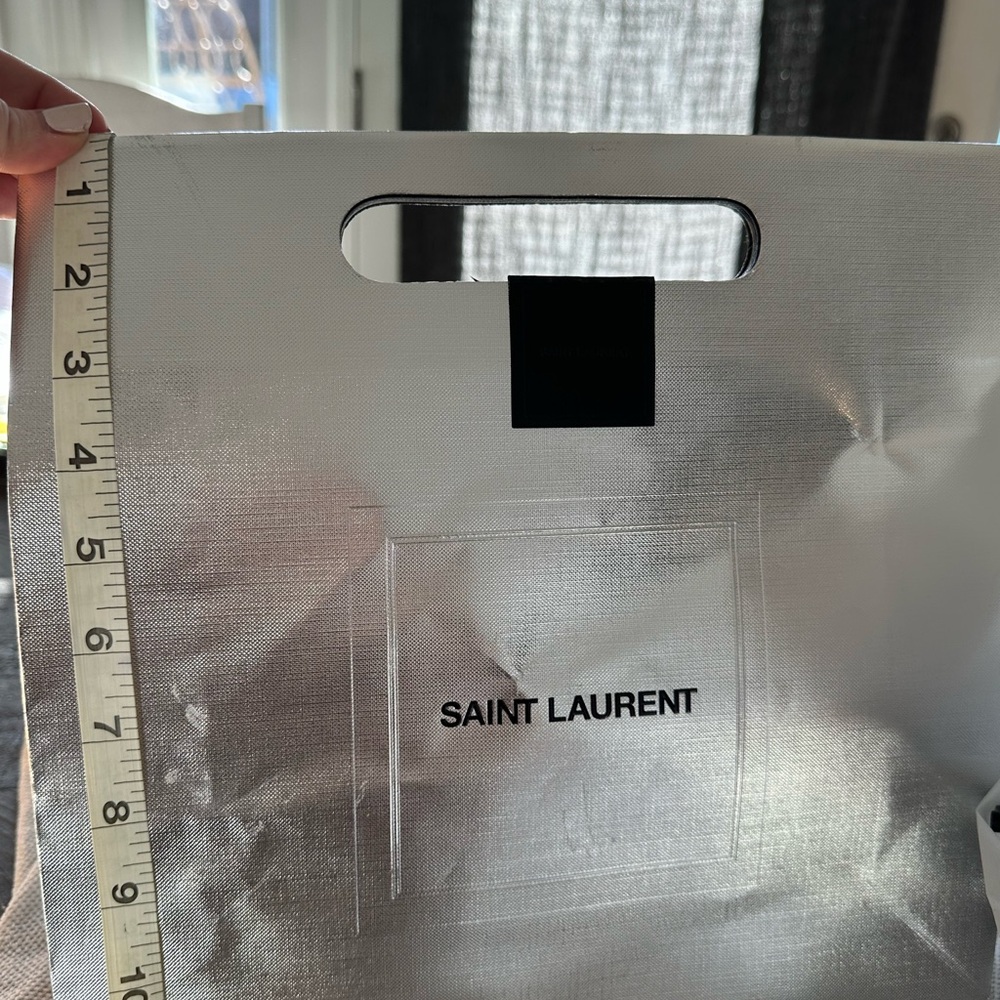 Saint Laurent Silver Tote Bag